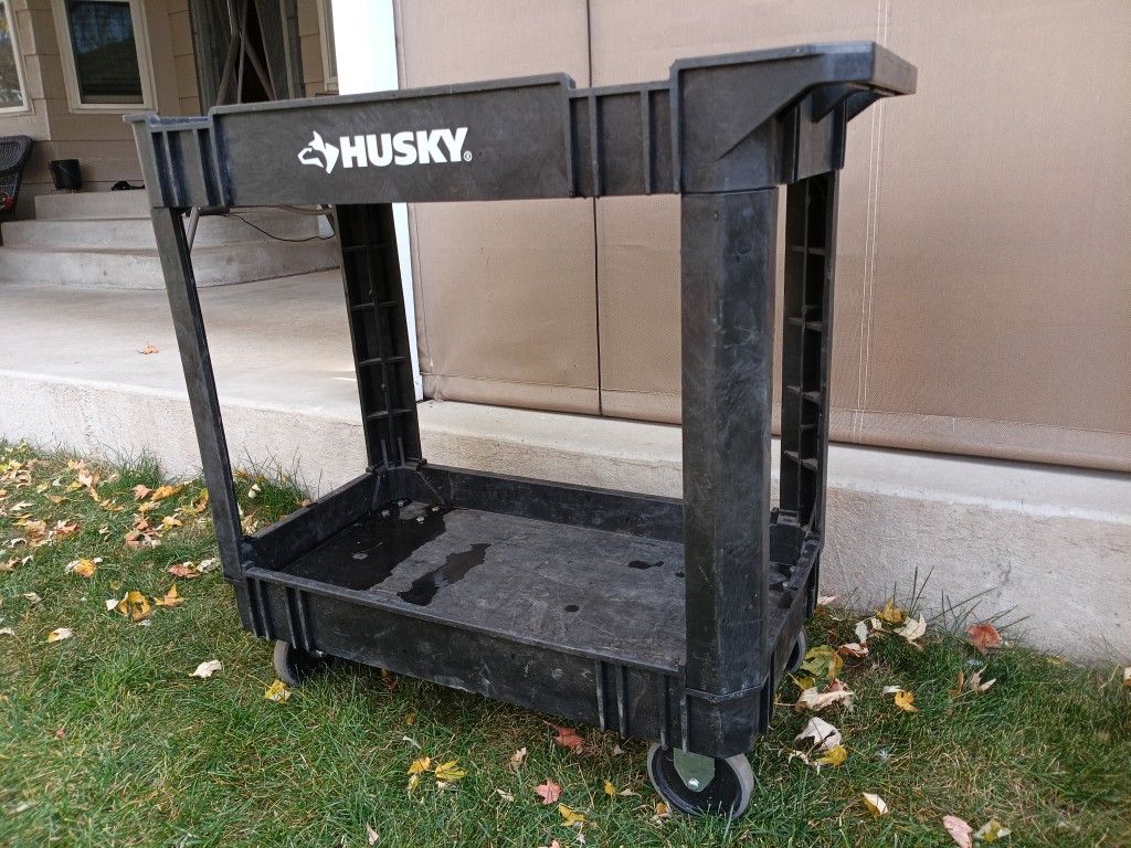 Husky Tool Push Cart On wheels 17" x 34" x 32" tall