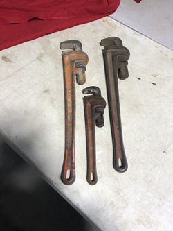 Rigid pipe wrench lot