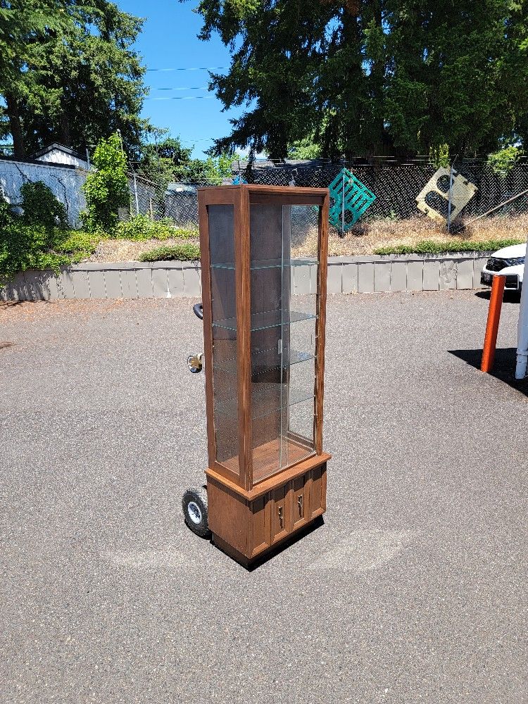 Mid Century Curio Cabinet 