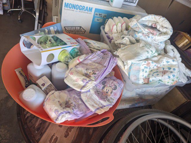 Over 2 Hundred Diapers, Ointments, Powders and Bottles and More