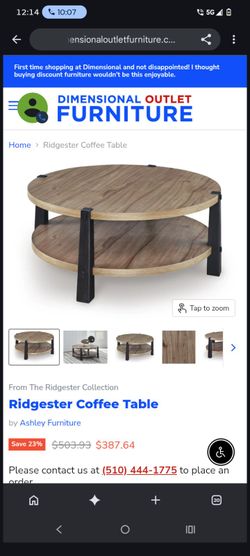 Brand New Round Wooden Table With Black Metal Legs Gorgeous Table Still in the Plastic