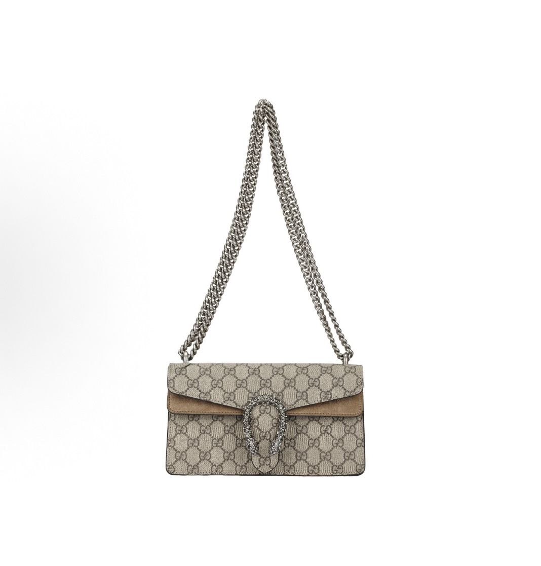 GUCCI Dionysus Tiger Head Diamond Buckle Double G Old Flower Full Print Canvas Leather Canvas Bag Flip Bag Chain Bag Shoulder Bag Crossbody Bag(752)7