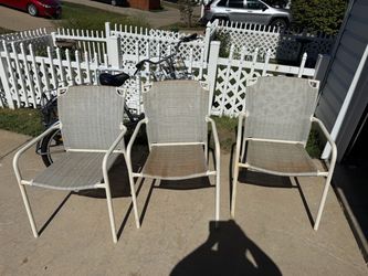 Outdoor Mesh Patio Chairs – Set of 3