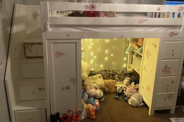 Wayfair Twin Size Loft Bed With Desk, Drawers and Shelves