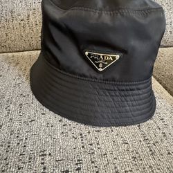 Prada Bucket Hat & Prada Tie New 