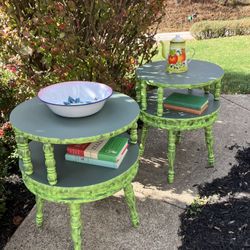 Pair of Oval End Tables - 2/$50