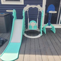 Toddler Swing And Slide Set