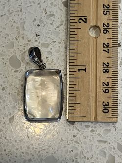 Clear Quartz Sterling Silver Pendant