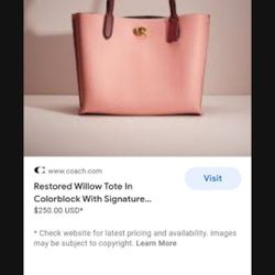 Coach Pink Tote.brand New