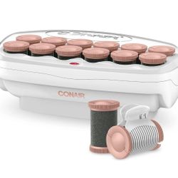 New Conair Ceramic 1 1/2-inch Hot Rollers, Super Clips Included, Create Big Bouncy Curls