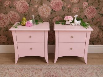 Pink Vintage Nightstands