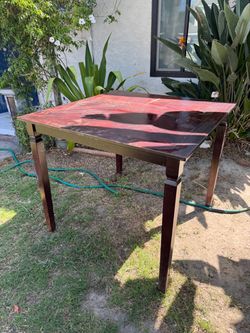 Bar height square dining table with four chairs