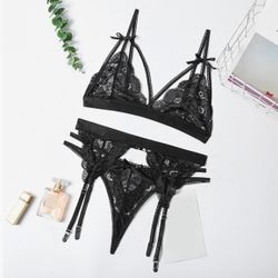 Medium Garter Lingerie Strappy Snap Crotch Chemise Bodysuit Exotic Soft Comfy Body Stockings Lingerie