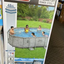 🔥 Coleman Power Steel 16' x 10' x 48" Oval Pool Set w/Pump, Filter, Ladder