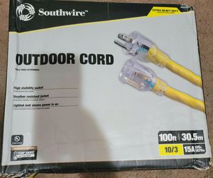 Southwire 100 Foot 10/3 Outdoor Extension Cord Heavy Duty 15 amps 125 Volts NEW