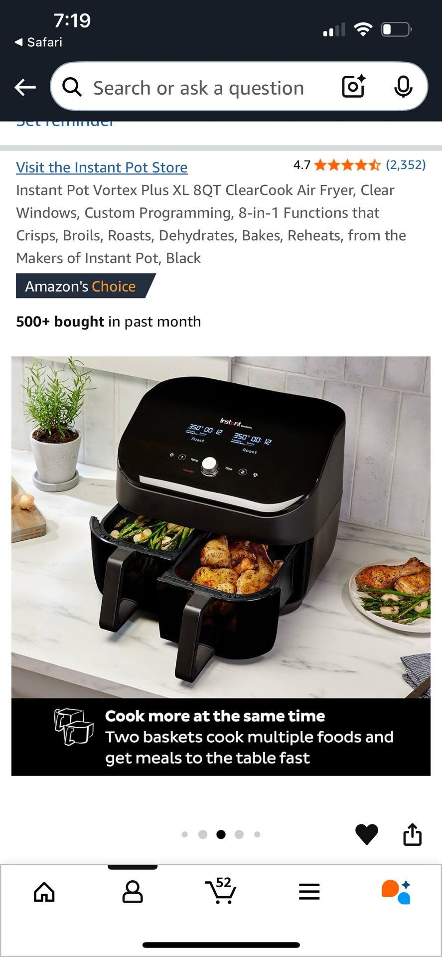 Dual Instant Vortex Plus Xl Qt Air Fryer NEW IN BOX