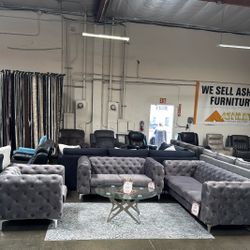 3 Piece Tufted Sofa Loveseat and Chair Set