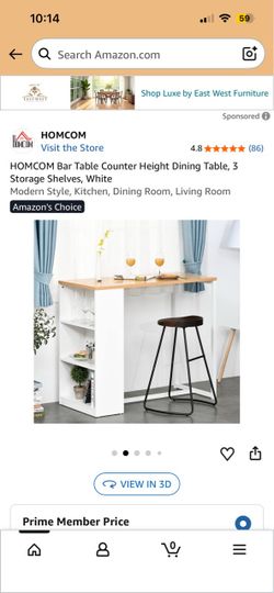 Table and shelf