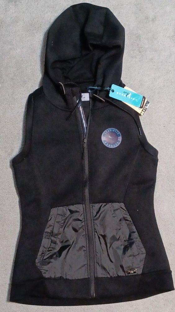 Women's Size Medium Charlotte Hornets Fullzip Sleeveless Hoodie Workout Running