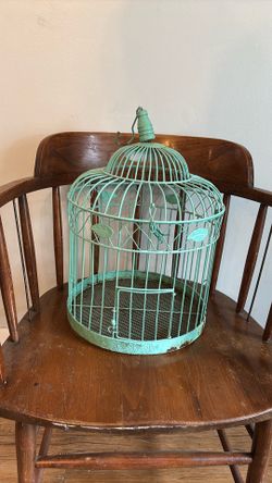 Vintage Teal Birdcage