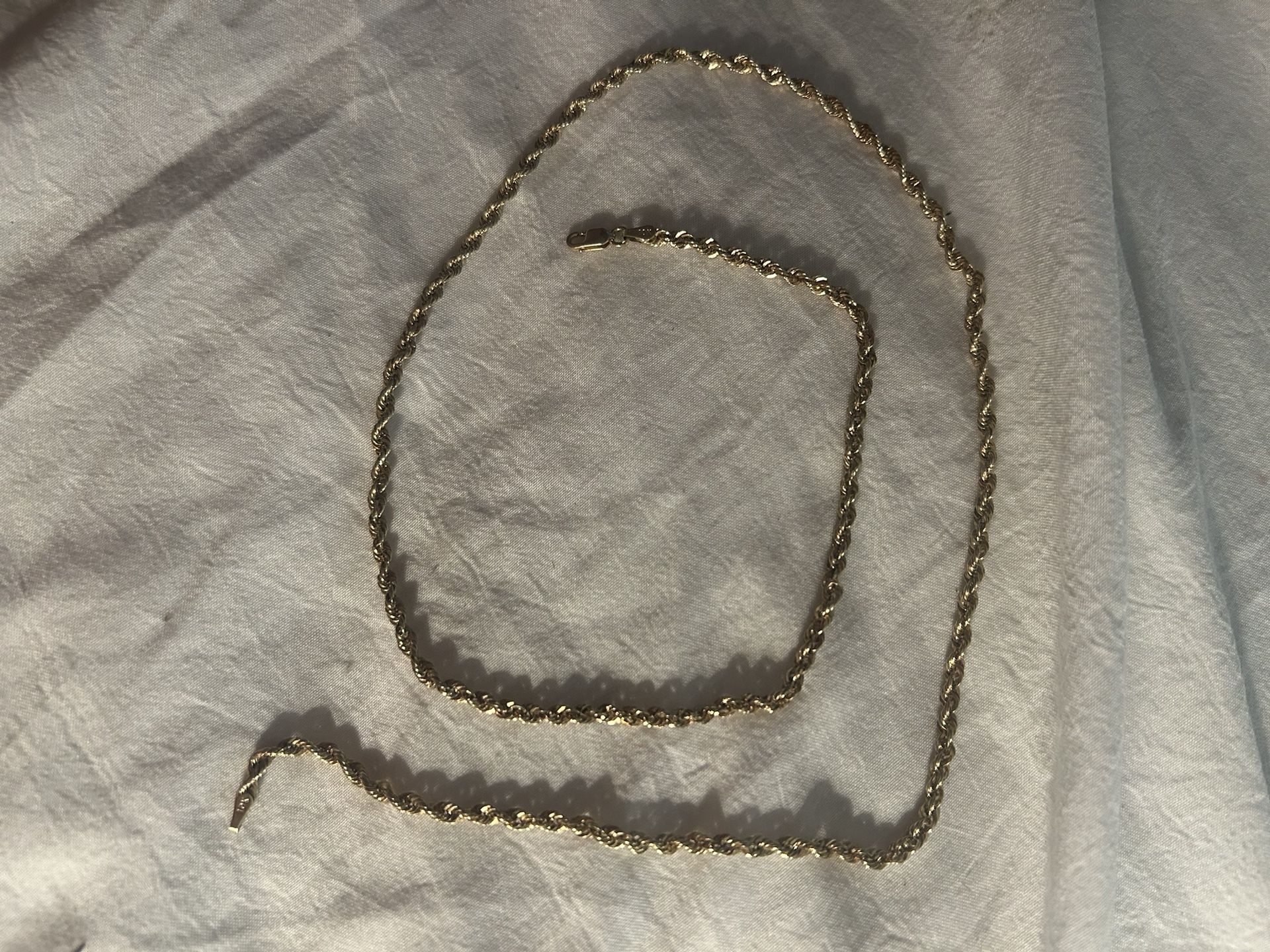 10K gold rope chain