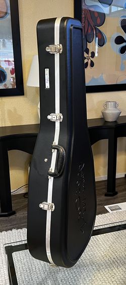 Zager Pro ABS Ultra Light Molded Hard Case w/ Digital Humidity System Guitar Case Acoustic Guitar Case Hard Case Black