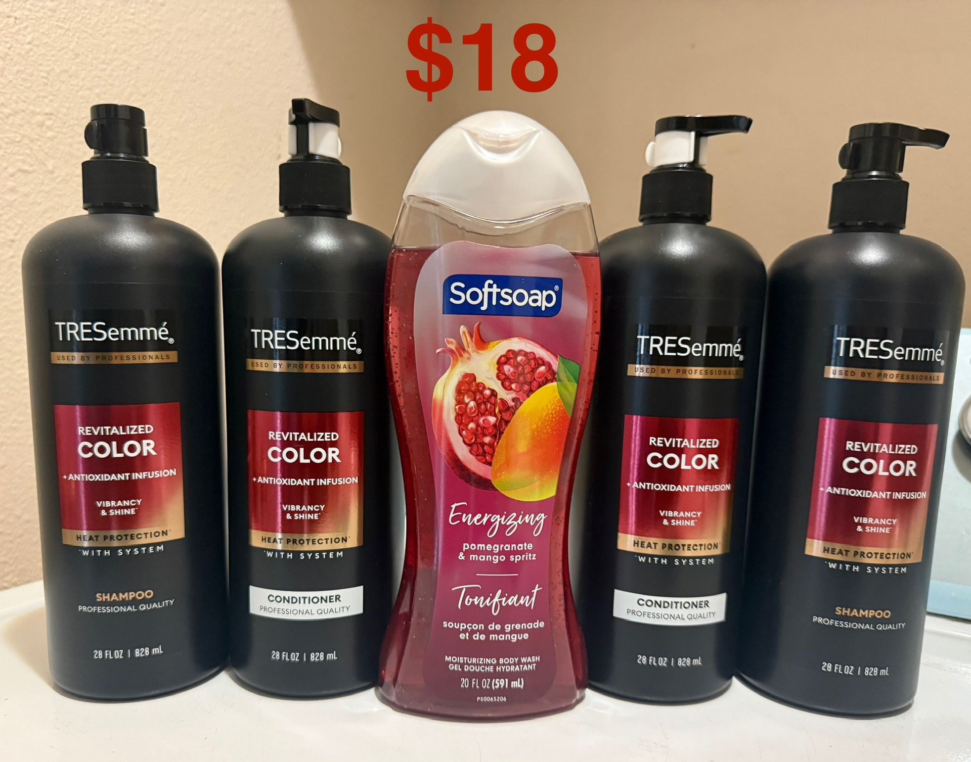 Tresemme Shampoo/ Conditioner With Softsoap Bodywash