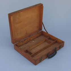 Vintage Rustic Artists Wooden Case