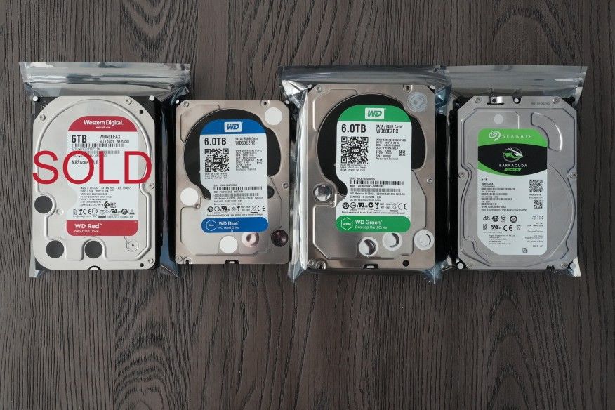 6TB Bare Internal Hard Disks (6 of them)