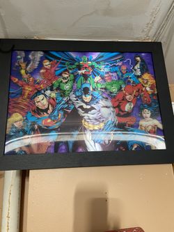 Justice League Holographic Framed Art