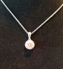 Sterling silver and cubic zirconia necklace