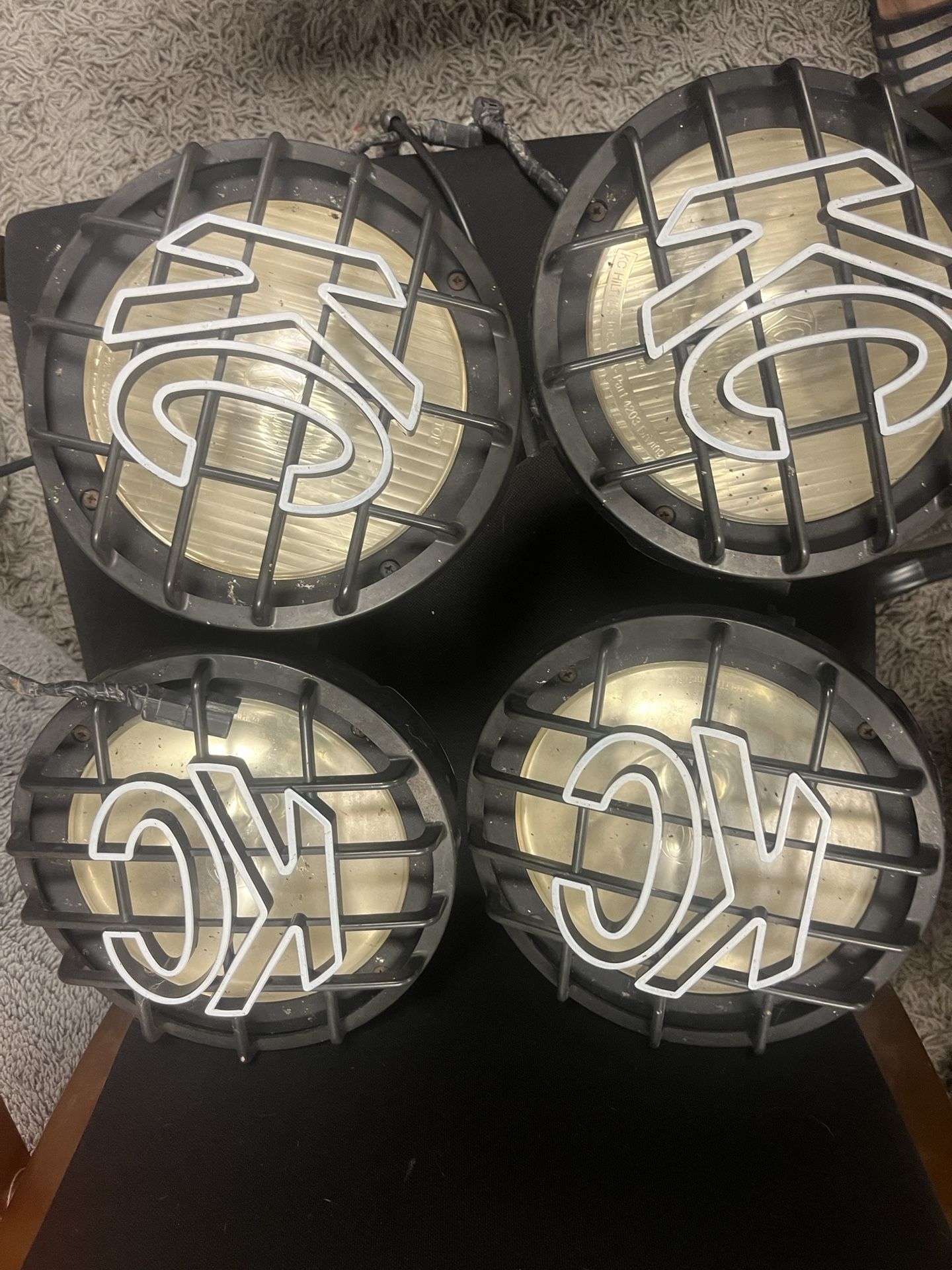 four 9” KC hilites