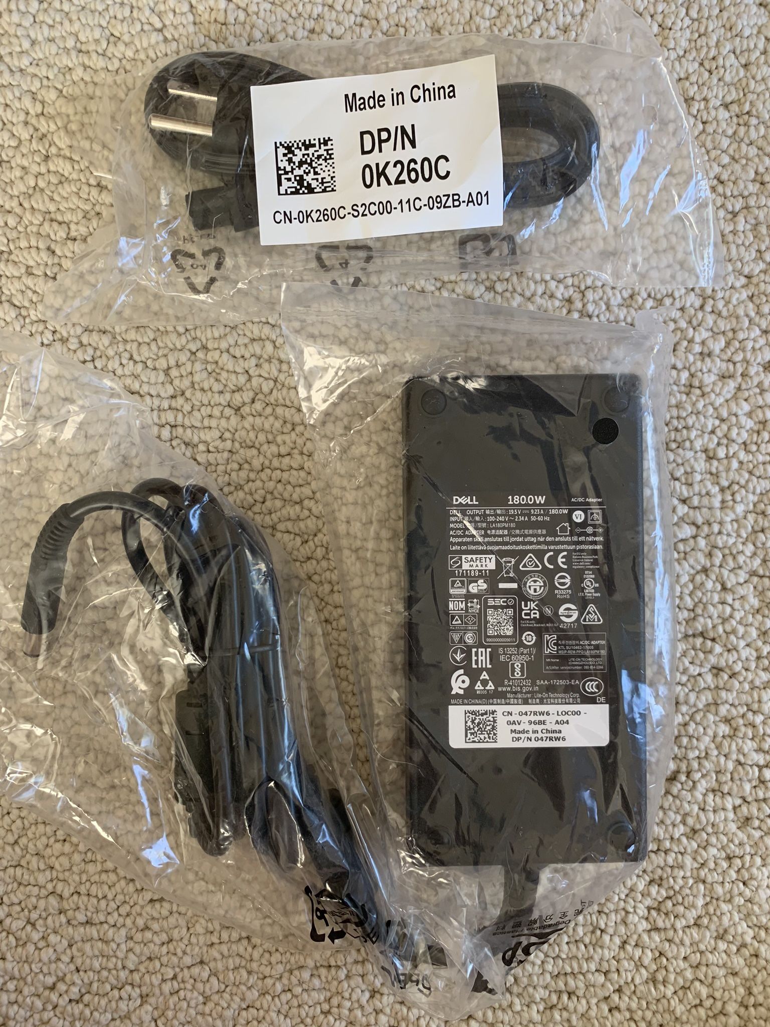 Dell Model LA180PM180 Laptop Charger