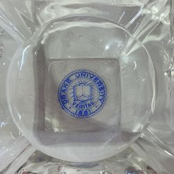 Vintage Drake University Glass Ashtray