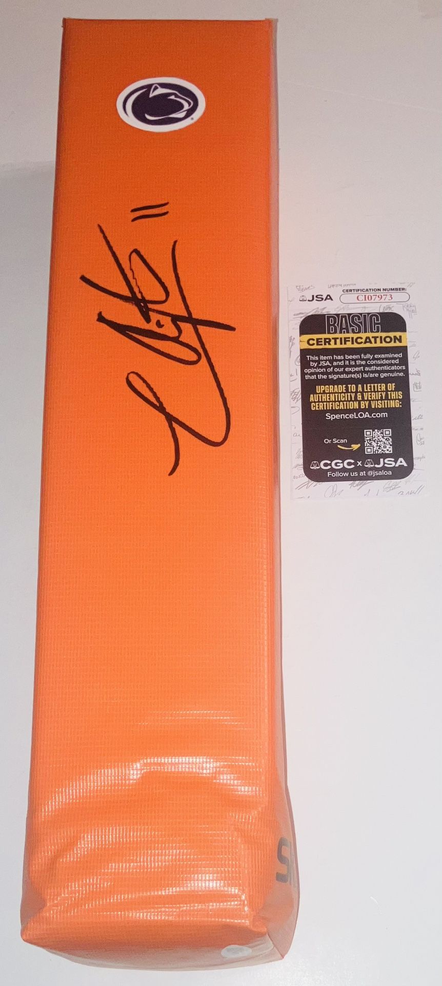 LAVAR ARRINGTON SIGNED AUTOGRAPHED PENN STATE NITTANY LIONS TOUCHDOWN PYLON JSA!