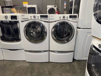 WHIRLPOOL XL CAPACITY WASHER DRYER ELECTRIC SET FREE DELIVERY