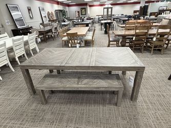 Modus Herringbone Latte (Dining Room) Extension Table - Latte Brown