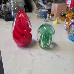 Handmade Blown Art Glass Paperweight 