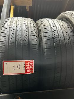 2 USED 21555R18 Kumho All SEASON tires for $80 installed and balance.  21555R18 215 55 18 215 55 R 18 215/55/18 215/55/R18 AIl NEW tires come with 1 y