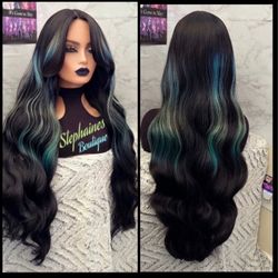 Human Hair Blended Lace Front Wig 