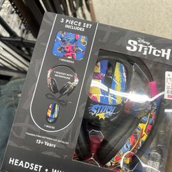 Stitch Headphones  With Wireless Mouse 