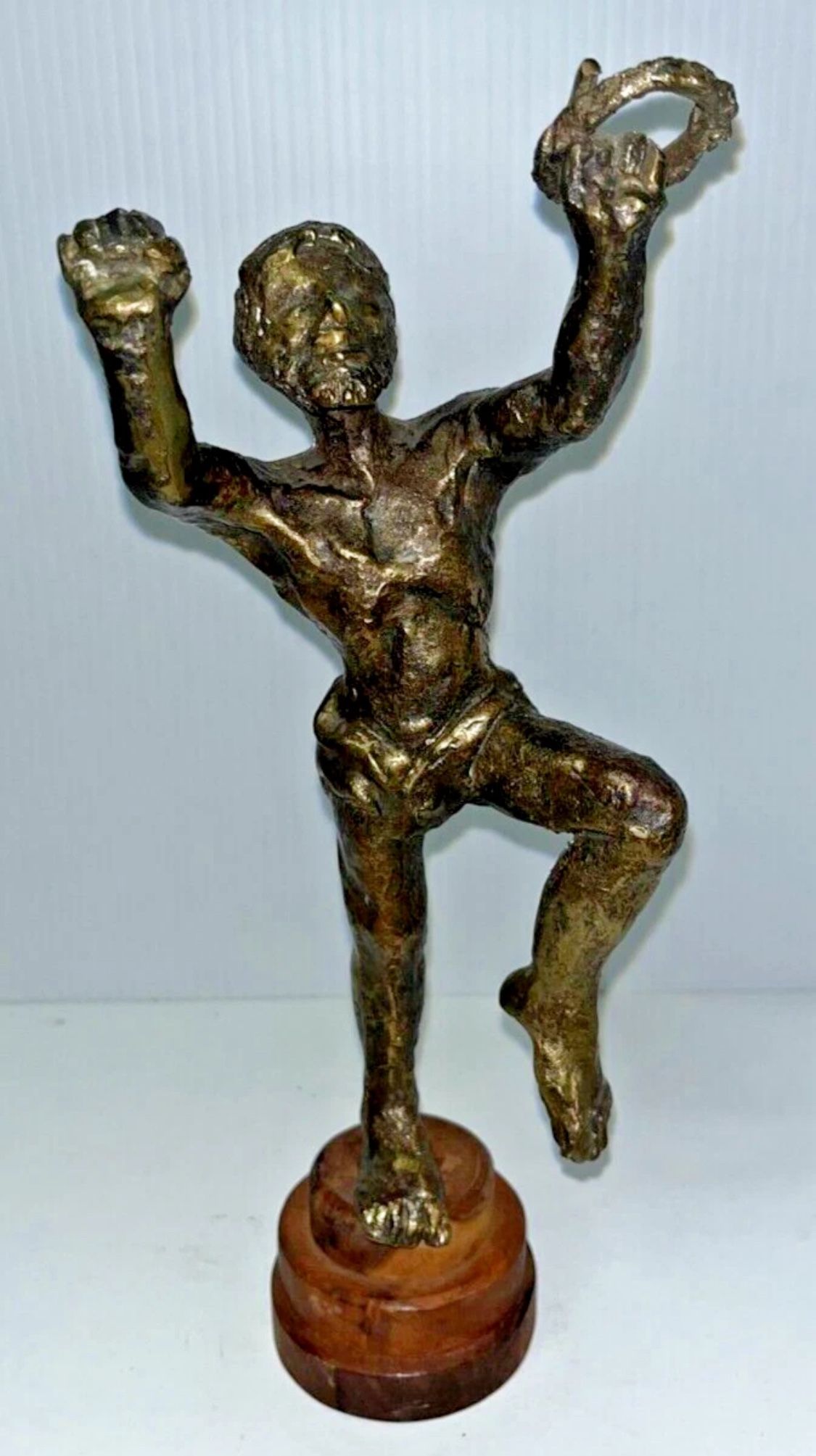 Handmade Bronze Man Posing Trophy / Sculpture