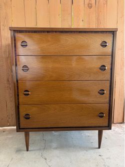 Mid Century Vintage Tallboy Dresser