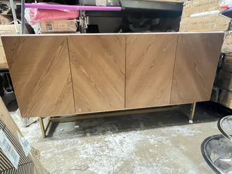 Faux Marble Top Mid Century Modern TV Stand for TVs up to 65“