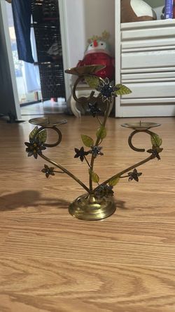 Vintage Brass floral Candelabra