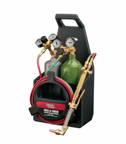 Lincoln Electric Port-A-Torch Kit with Oxygen and Acetylene Tanks for Cutting Welding and Brazing