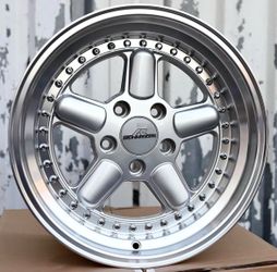 17" Silver Machine Lip AC Schnitzer Type 1 STYLE Wheels (5x120) Fits BMW E30 E36 E39 E38 E53