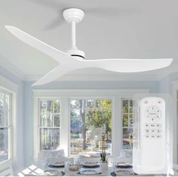 Ceiling Fans without Light,52 Inch Ceiling Fan with Remote Control