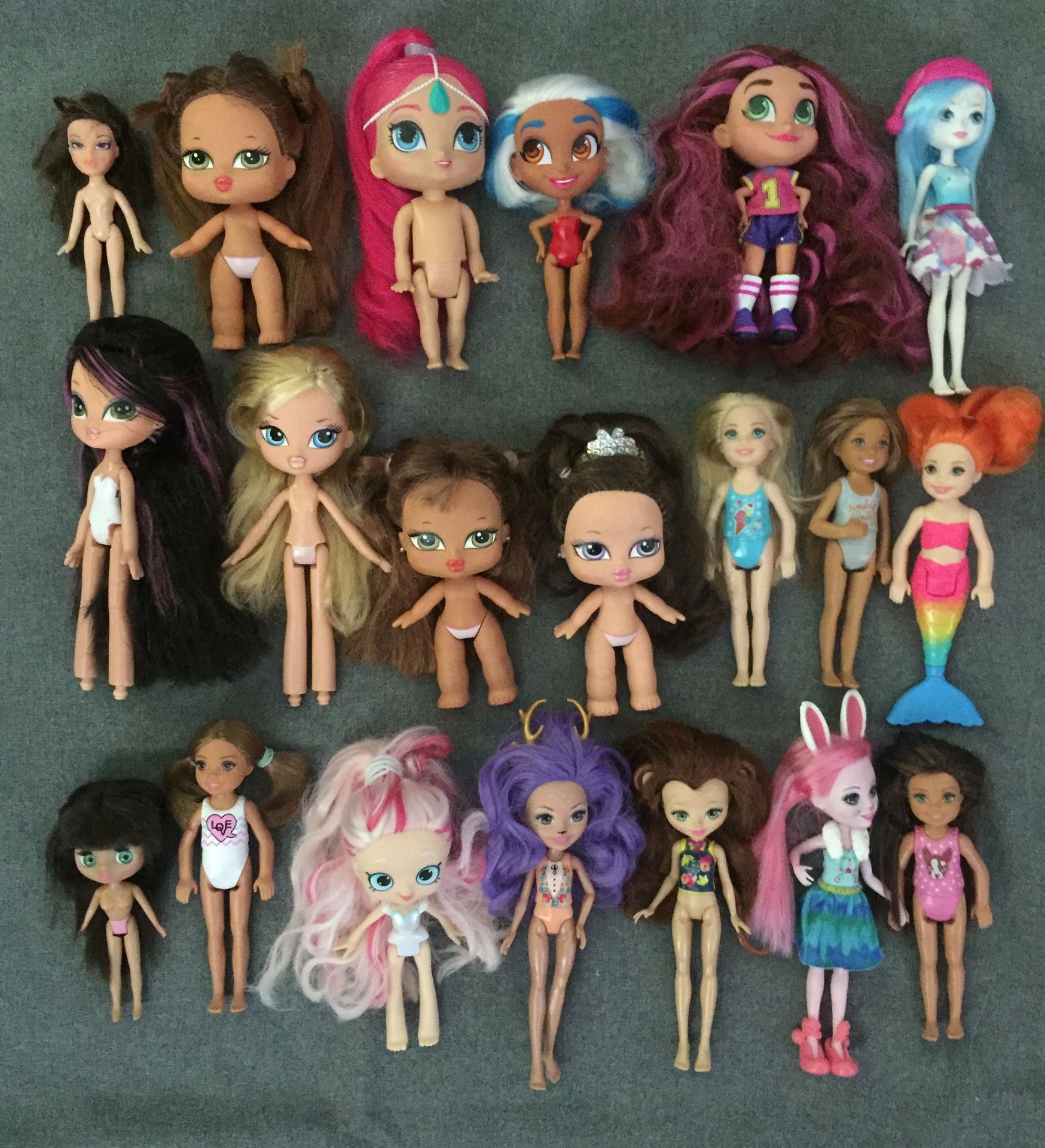 20 Dolls Disney Shopkins Kelly Enchantimals etc.