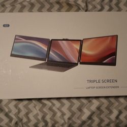Triple Portable Monitor for 13"-17.3" Laptops Extension, 1080P FHD Laptop Screen Extender Dual Monitor Screen, Type-C/USB-A/HDMI Plug & Play for Wins/